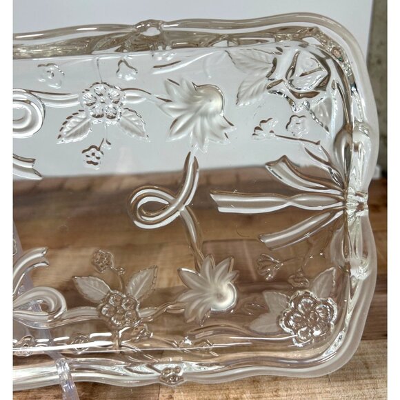 Vintage Walther Glass Angelique Crystal Canape Tray Made in Germany - Picture 4 of 6